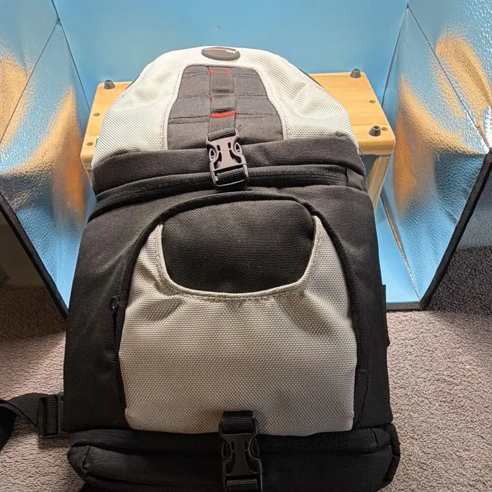 Precision Design Camera Backpack Black/Gray Padded Adjustable Straps very nice